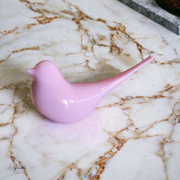 Mid Century Modern Modwing Bird Figurine 3d Resin Eames 60s PINK Large - Picture 4 of 4